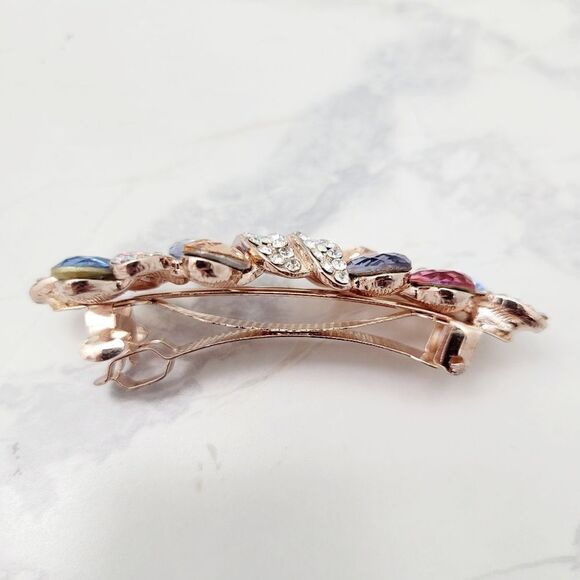 2/$20 Brand New Fashion Gold Colour Rhinestone Hair Clip #A - Picture 7 of 8